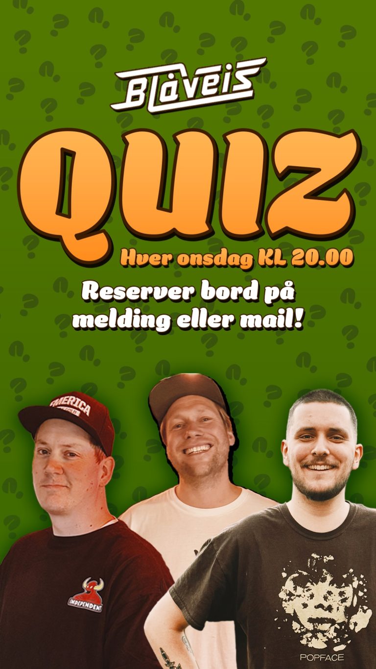 Allmennquiz hver onsdag!